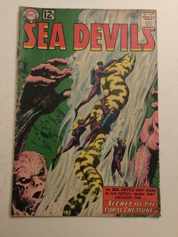 Sea Devils 9 Vg Very Good 4.0 Bottom Staple Detached Dc