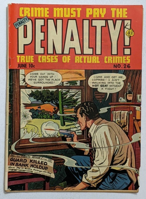 Crime Must Pay The Penalty #26 (Jun 1952, Ace) VG- 3.5  