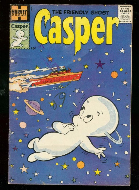 FRIENDLY GHOST CASPER #8 1959-HARVEY COMICS-SPACE SHIP VG