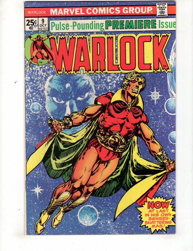 Warlock #9 (1975) AWESOME Jim Starlin ICONIC Cover  !!! Key Issue / ID#284