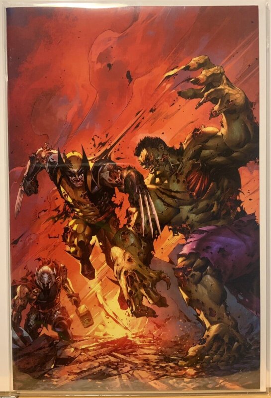 MARVEL ZOMBIES RESURRECTION #1 KAEL NGU Virgin W/COA Hulk #181 Homage VFN/NM 