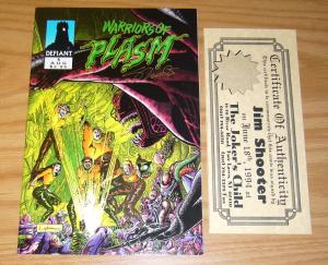 Warriors of Plasm #1 VF/NM signed by jim shooter with COA defiant comics 1993