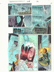 Spectacular Spider-Man #248 p.16 Color Guide Art - Spidey in Rain by John Kalisz