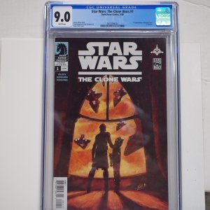 Star Wars: The Clone Wars #1 (2008) CGC 9.0  White pages. First Ahsoka Tano!