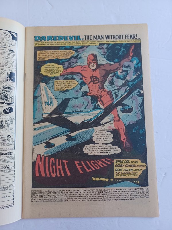 Daredevil #85 - Black Widow - 1972 - VF
