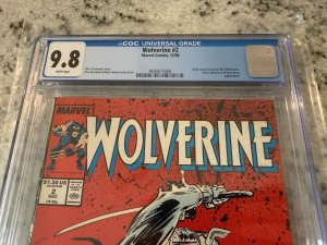 Wolverine # 2 CGC Graded 9.8 Marvel Comic Book Hulk Silver Samurai X-Men JH24