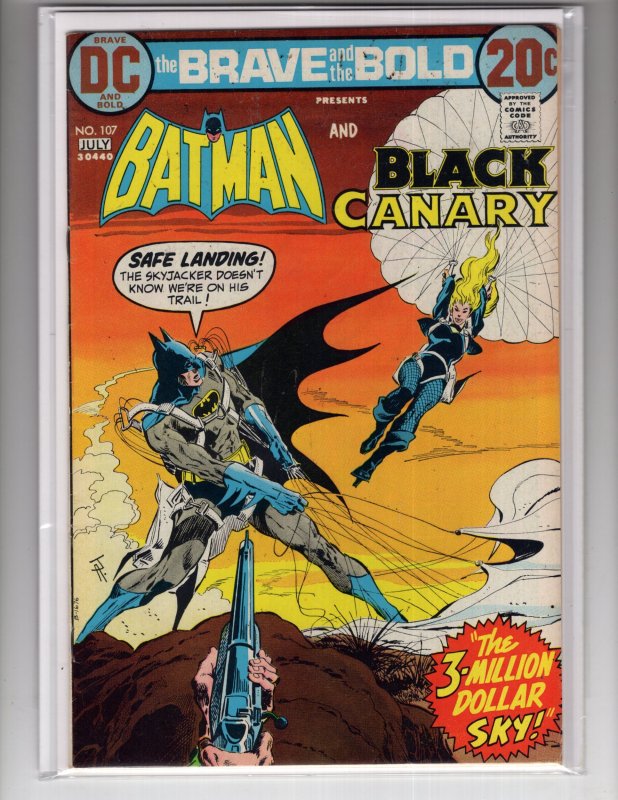 The Brave and the Bold #107 (1973) BLACK CANARY! Bronze DC Classic !!!/ EC#1