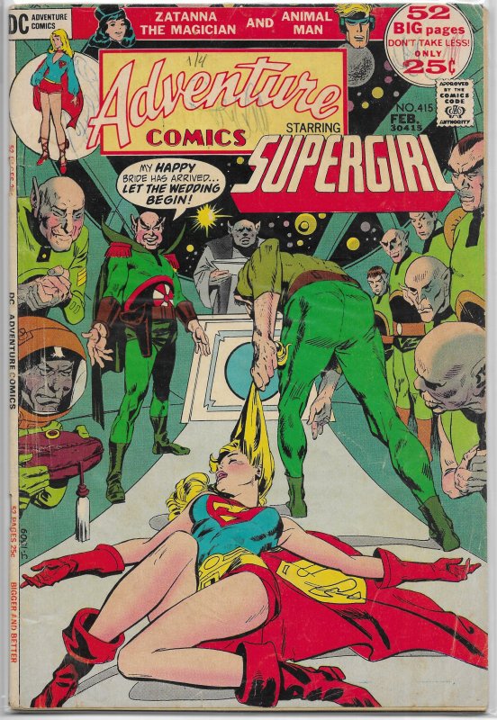 Adventure Comics   vol. 1   #415 GD Supergirl, Zatanna, Animal Man rep.