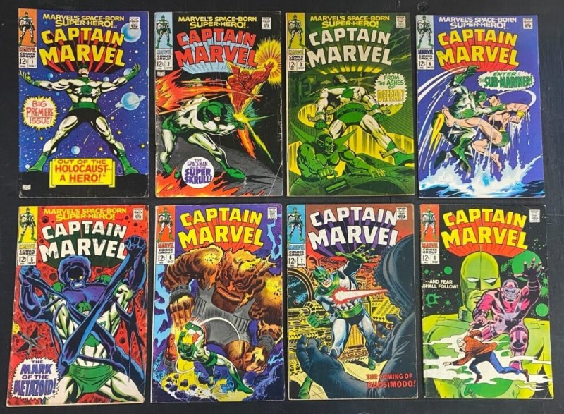 Captain Marvel (1968) #'s 1-62 + Giant-Size #1 Complete VG+ (4.5) Lot