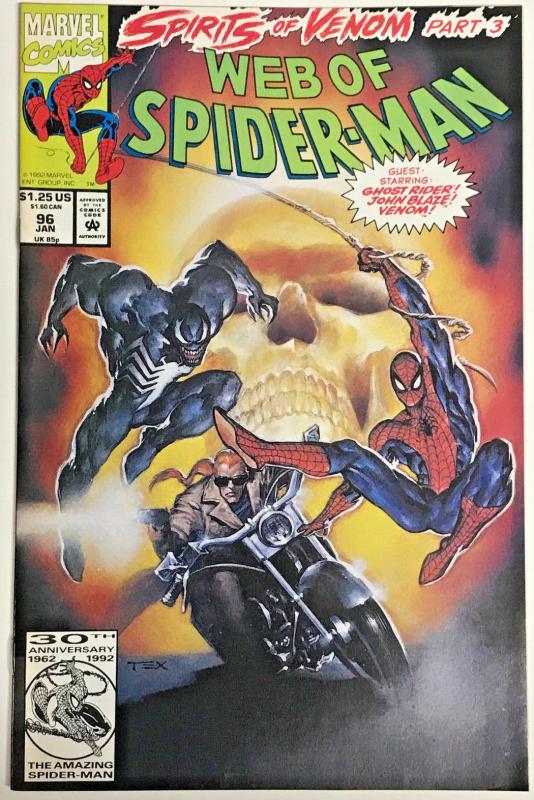 WEB OF SPIDER-MAN#96 NM 1992 'SPIRITS OF VENOM' MARVEL COMICS