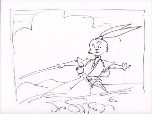 Usagi Yojimbo Sketch - Signed art by Stan Sakai