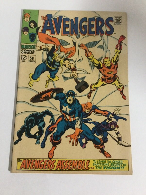 Avengers 58 Fn/Vf Fine/Very Fine 7.0 Marvel Comics Silver Age