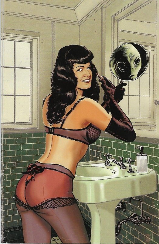 Bettie Page Alien Agenda # 4 Jimmy Broxton 1:25 Virgin Variant Cover !!  NM 