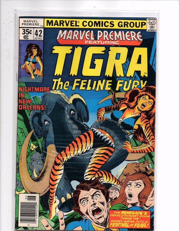 Marvel Comics Marvel Premiere #42 Tigra Dave Cockrum Ernie Chan Mike Vosburg