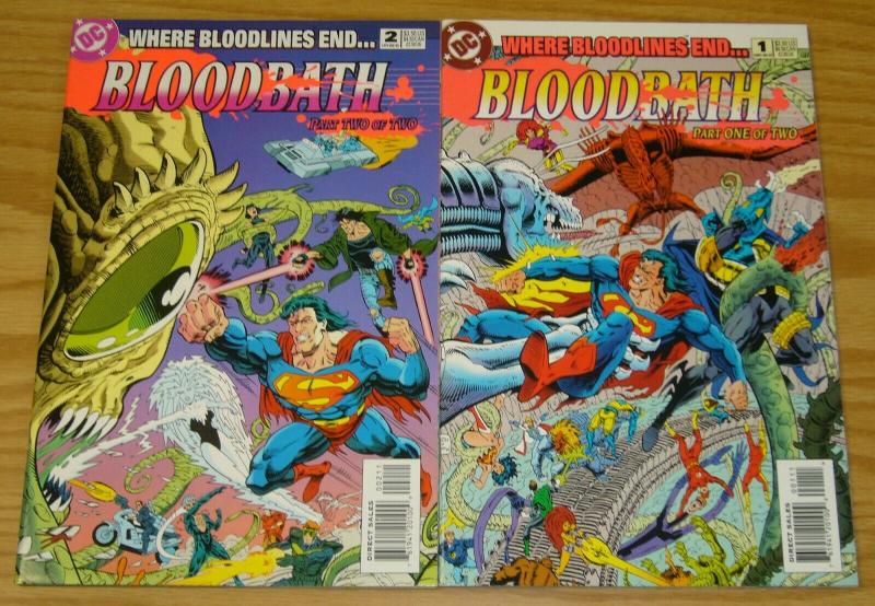 Bloodbath #1-2 VF/NM complete series - batman superman bloodlines set lot 1993