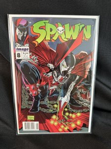 Spawn #8 Newsstand UPC 1:100 Variant Image 1993 McFarlane Spider-Man Homage NM+