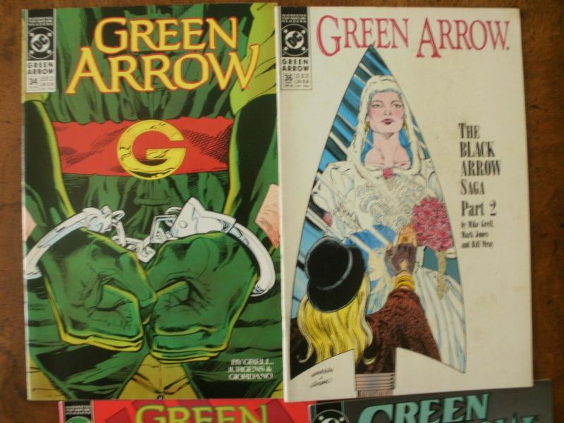 6 DC Comic: GREEN ARROW #22 #31 #34 #36 #56 #92 (1989 1990 1992 1994) 