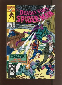 Deadly Foes Of Spiderman #2 - Al Milgrom Cover Art! (9.0/9.2) 1991