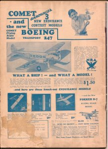 Model Airplane News-11/1933-pulp air war cover-Joe Kotuia-pix-info-VG