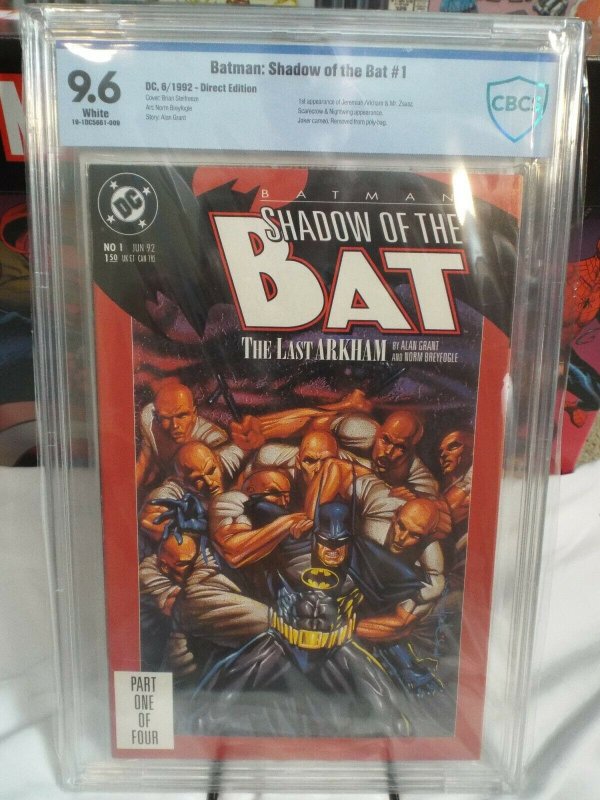 Shadow of the Bat #1 - CBCS 9.6 - NM+ - 1st App. Victor Zsasz - EXTRAS!