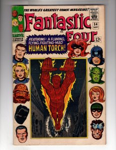 Fantastic Four #54 (1966) 3rd app Black Panther / CR400-MC#66