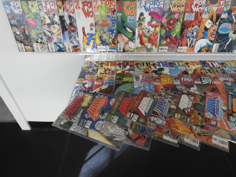 Huge Lot of 190+ Comics W/ X-Men, The Thing, War Machine Avg VF Condition!