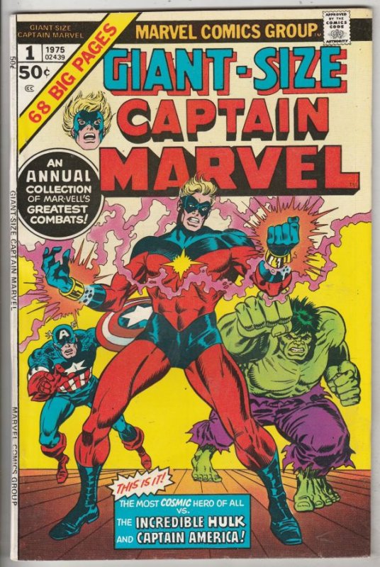 Giant-Size Captain Marvel #1 (Dec-75) NM- High-Grade Captain Marvel, Rick Jones