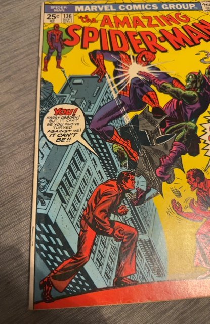 The Amazing Spider-Man #136 (1974)1st Harry as green goblin