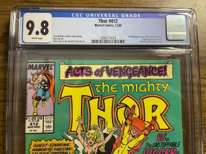 Thor #412 CGC 9.8 KEY 1st Full Appearance of The New Warriors