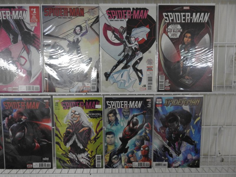 Spider-Man (2016) Complete Set 1-21! Plus Variant Annual & 2 Variants! Avg NM-!