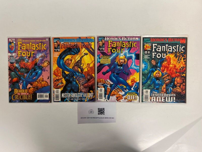 4 Fantastic Four Marvel Comic Books # 1 2 3 5 Defenders Iron Man Hulk 75 JS40