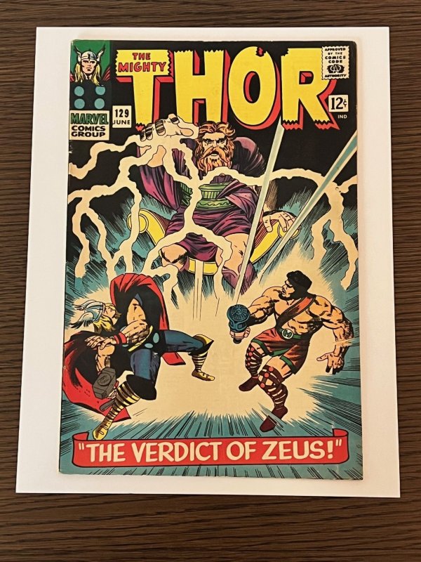 Thor #129 (1966). FN. 1st app Ares & Tana Nile of the Rigillian Colonizers.