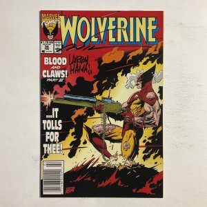 Wolverine 36 1990 Signed by Marc Silvestri & Larry Hama Newsstand Marvel FN