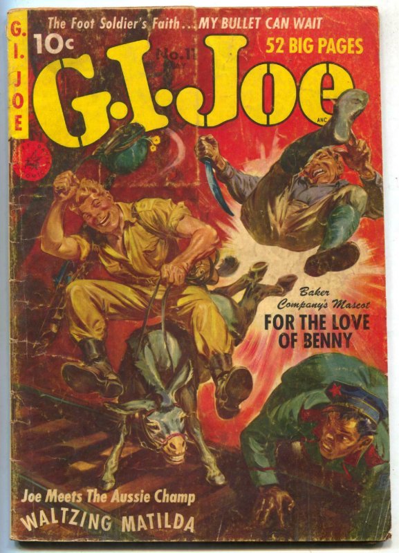 G.I. Joe vol 2 #11 1952- Waltzing Matilda- Donkey cover VG- 