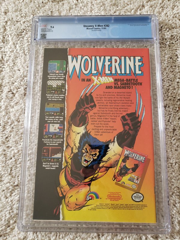 Uncanny X-Men 282 2nd Print CGC 9.6