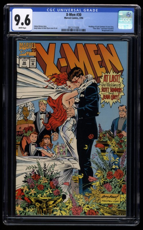 X-Men (1991) #30 CGC NM+ 9.6 Wedding of Scott Summers and Jean Grey!