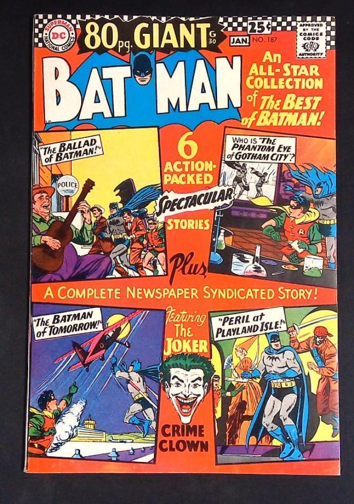 Batman #187, High Grade VF+ DC, 1966