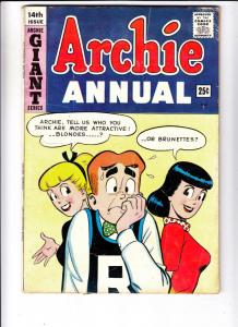 Archie Annual #14 (Jan-63) VG Affordable-Grade Archie, Betty, Veronica, Reggi...