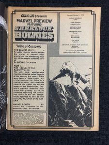 1976 MARVEL PREVIEW Magazine #5 VG/FN 5.0 Sherlock Holmes / The Hound From Hell