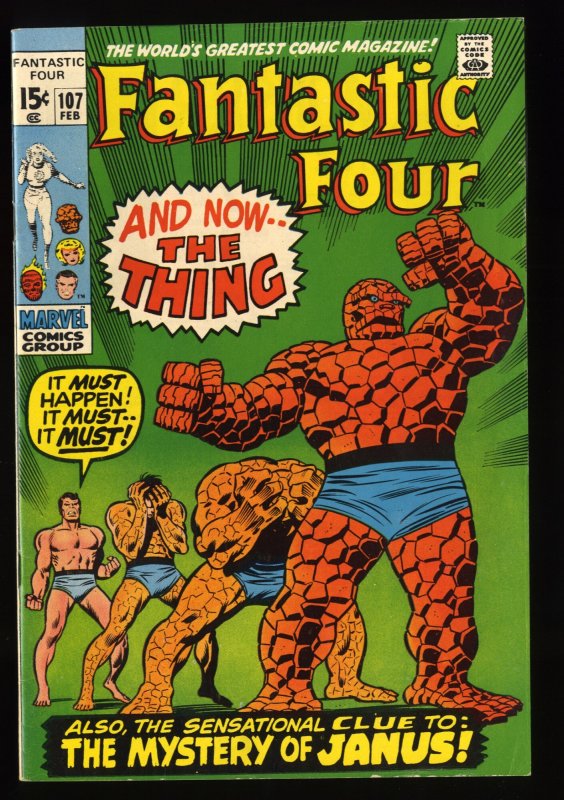 Fantastic Four #107 FN/VF 7.0 White Pages