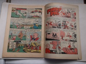 DELL (FOUR COLOR) PORKY PIG IN ROARING ROCKETS, W/BUGS BUNNY COVER, 1951, VG!