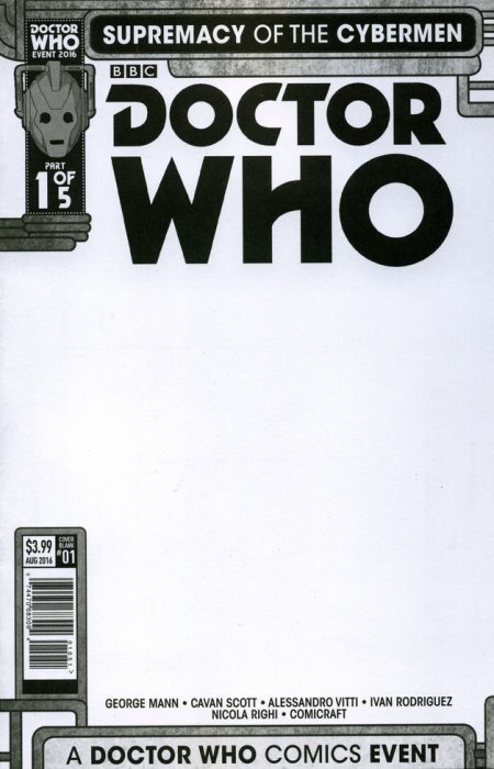 Doctor Who: Supremacy of the Cybermen #1E VG ; Titan | low grade comic Blank Var
