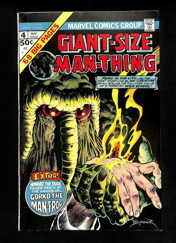 Giant-Size Man-Thing #4 1st Howard the Duck Solo Story!