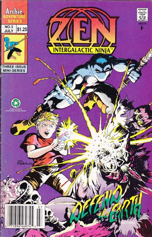 Zen Intergalactic Ninja (4th Series) #3 (Newsstand) FN; Archie | Defend the Eart 