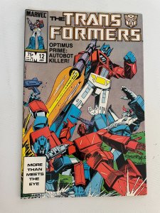 Transformers # 12 VF Marvel Comic Book Optimus Prime Megatron Bumble Bee 18 J255
