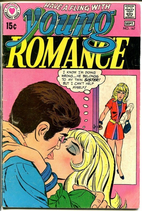 YOUNG ROMANCE #167 1970--DC ROMANCE--COOL-- VG