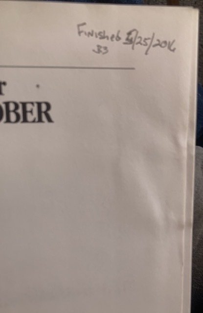 The hunt for red October, 1984, Clancy, HCDJ