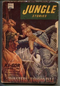 JUNGLE STORIES--FALL 1952--ELEPHANT COVER--KI GOR--Pulp Magazine