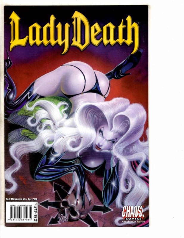 6 Lady Death Comics Dark Millennium 1 3 Crucible 1 Lost Souls (2) Medieval J261