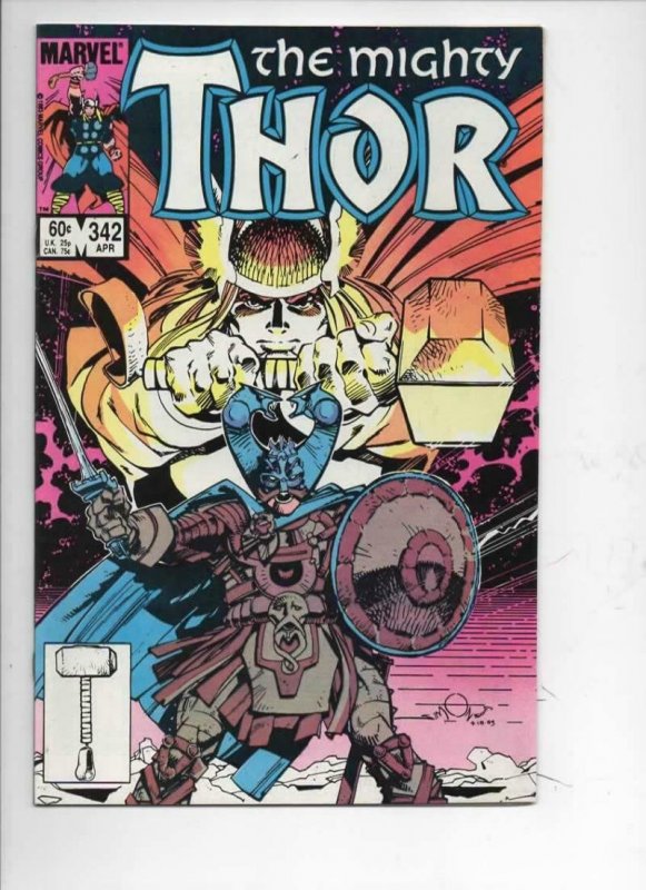 THOR #342 VF/NM God of Thunder Simonson 1966 1984, more Thor in store, Marvel